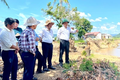 Kiểm tra tiến độ thực hiện dự án kè chống sạt lở bờ sông, suối tại Ia Pa