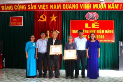 An Khê: 26 đảng viên được trao huy hiệu Đảng dịp 2-9