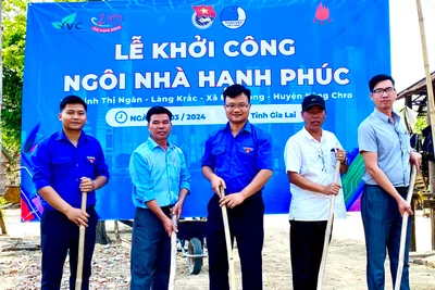 Huyện Đoàn Kông Chro khởi công “Ngôi nhà hạnh phúc” cho em Đinh Thị Ngân 