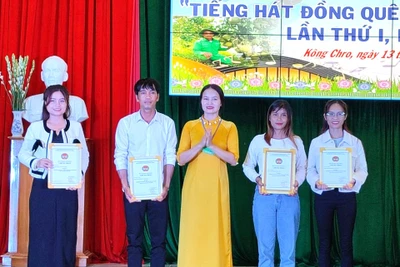 Xã Yang Nam đạt giải nhất Liên hoan "Tiếng hát đồng quê" huyện Kông Chro