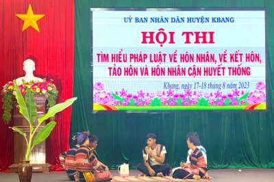 Xã Đông đạt giải nhất hội thi tìm hiểu pháp luật về kết hôn, hôn nhân cận huyết thống.