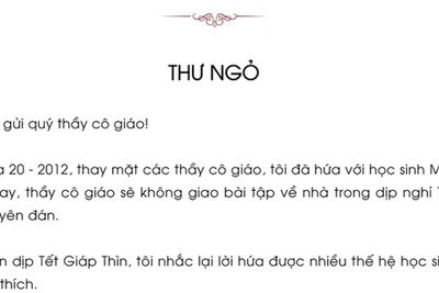 Thư 'quán triệt không giao bài tập Tết' cho học sinh nhận 'bão' like, Hiệu trưởng nói gì?