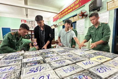 Quảng Ngãi: Bộ đội Biên phòng bàn giao hơn 280kg cocaine cho công an điều tra