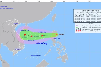 Áp thấp nhiệt đới có thể đi vào Biển Đông, mạnh lên thành bão trong đêm nay