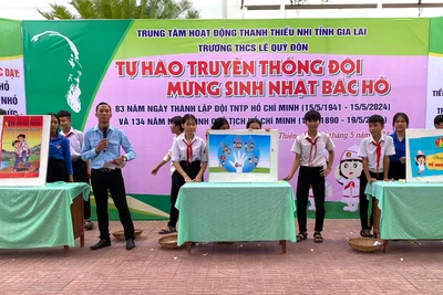 Hơn 300 học sinh Trường THCS Lê Quý Đôn tham gia Ngày hội kỹ năng công tác Đội