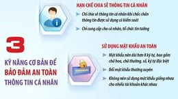 [Infographics] 3 kỹ năng cơ bản để bảo đảm an toàn thông tin cá nhân