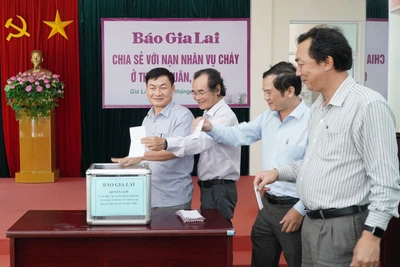 Báo Gia Lai quyên góp ủng hộ nạn nhân vụ cháy chung cư mini tại Thanh Xuân (Hà Nội)