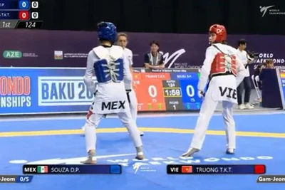 Nữ võ sỹ Việt Nam tạo 'địa chấn' khi đánh bại ĐKVĐ Taekwondo thế giới