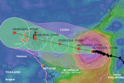 Bão YAGI mạnh lên thành siêu bão trong hôm nay