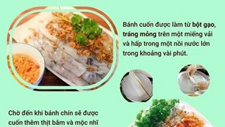 [Infographics] Bánh cuốn lọt top 10 món ngon hấp dẫn nhất thế giới 