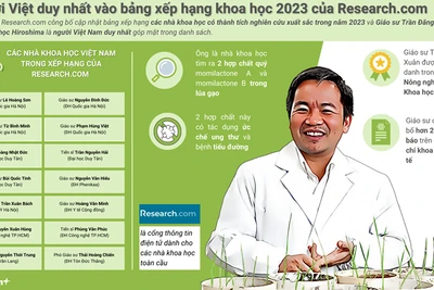 [Infographics] Giáo sư người Việt được xếp hạng nhà khoa học hàng đầu