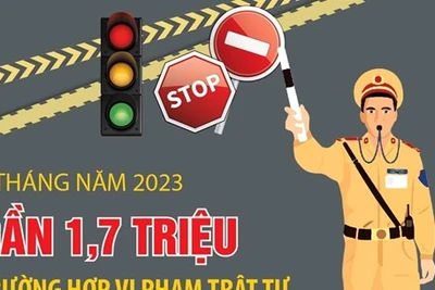 [Infographics] 6 tháng, xử phạt gần 1,7 triệu trường hợp vi phạm ATGT 