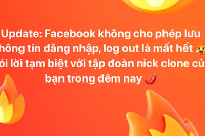 Facebook gặp lỗi chỉ được đăng nhập một thiết bị