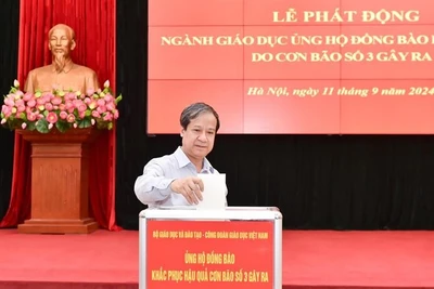 Bộ GD-ĐT phát động toàn ngành ủng hộ đồng bào bị thiệt hại do bão số 3