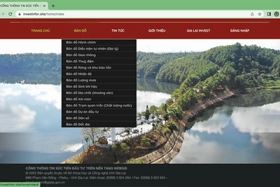 Quảng bá thông tin xúc tiến đầu tư trên nền tảng webGIS