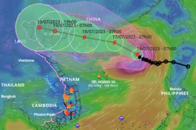 Tin bão mới nhất: Bão số 1 Talim giật cấp 13, liên tục mạnh lên 48 giờ tới