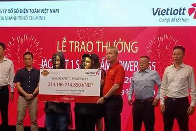 Hai người đến từ TP HCM cùng nhận giải Jackpot 1 trị giá 314 tỉ đồng của Vietlott