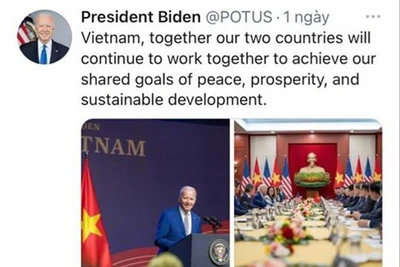 Tổng thống Joe Biden đăng thông điệp ý nghĩa sau chuyến thăm Việt Nam