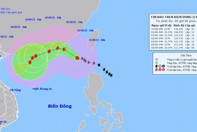 Bão số 3 mạnh cấp 16, giật trên cấp 17, biển động dữ dội