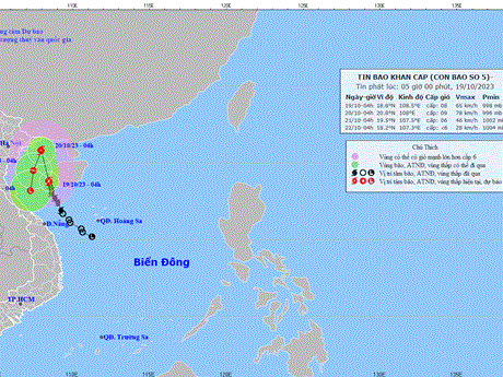 Thông tin mới nhất về cơn bão số 5 và diễn biến không khí lạnh