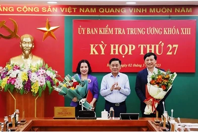 Bộ Chính trị chuẩn y hai Phó Chủ nhiệm Ủy ban Kiểm tra Trung ương