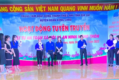 Tuyên truyền về an ninh nông thôn và trật tự an toàn xã hội cho tuổi trẻ xã Chư Krey