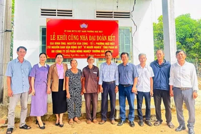 Khởi công 3 căn nhà “Đại đoàn kết” cho hộ nghèo tại phường Ngô Mây