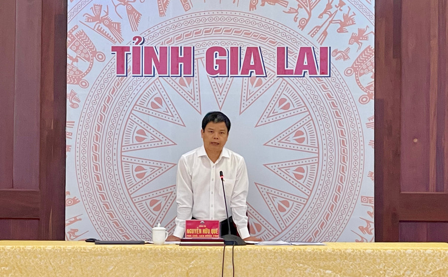 Phó Chủ tịch UBND tỉnh Nguyễn Hữu Quế phát biểu tại hội nghị. Ảnh: V.T pho-chu-tich-ubnd-tinh-nguyen-huu-que-chu-tri-hoi-nghi.jpg