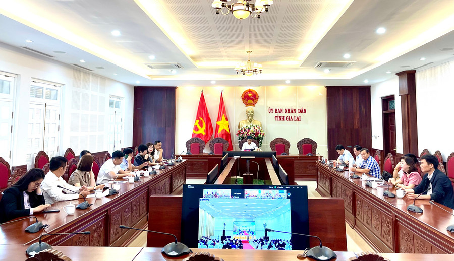 Quang cảnh Diễn đàn tại điểm cầu tỉnh Gia Lai. Ảnh: V.T quang-canh-dien-dan.jpg