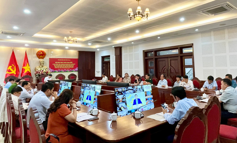 Quang cảnh hội nghị tại điểm cầu Gia Lai. Ảnh: Vũ Thảo 11.jpg