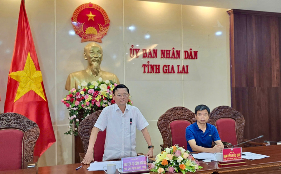 Phó Chủ tịch UBND tỉnh Nguyễn Tự Công Hoàng phát biểu tại buổi làm việc. Ảnh: Bá Bính pho-chu-tich-ubnd-tinh-nguyen-tu-cong-hoang-phat-bieu-chi-dao-tai-buoi-lam-viec-anh-ba-binh.jpg