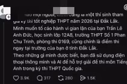Sở GD-ĐT Đắk Lắk bác tin nam sinh dùng AI gian lận thi cử