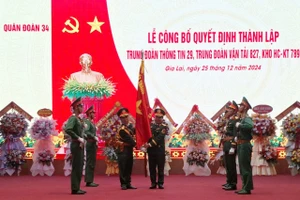 Công bố quyết định thành lập Trung đoàn Thông tin 29, Trung đoàn Vận tải 827, Kho Hậu cần-Kỹ thuật 789