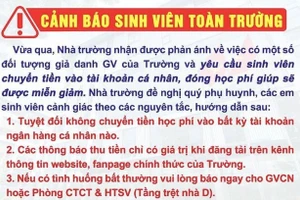 Trường ĐH cảnh báo nạn giả danh giảng viên lừa đảo học phí sinh viên