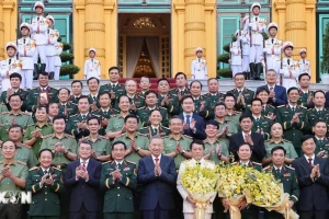 Trao QĐ thăng quân hàm Đại tướng, Thượng tướng cho lãnh đạo Công an, Quân đội