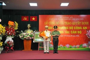 Đại tá Hòa Quang Tưng làm Phó Cục trưởng Cục An ninh chính trị nội bộ