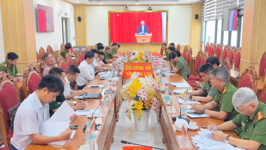 Quang cảnh hội nghị tại điểm cầu tỉnh Gia Lai. Ảnh: Minh Hoàng