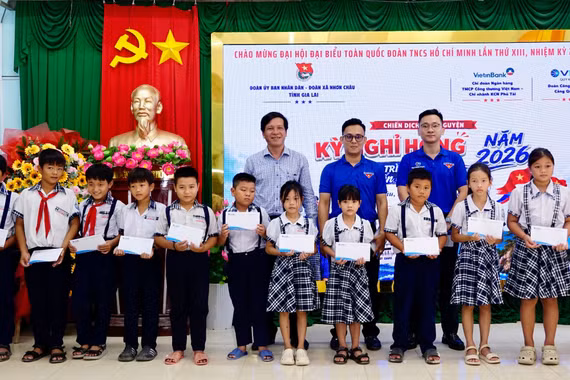 Đoàn UBND tỉnh Gia Lai triển khai Chiến dịch "Kỳ nghỉ hồng" tại xã Nhơn Châu