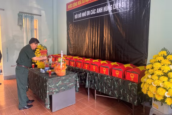 Phát hiện, quy tập 12 hài cốt liệt sĩ tại xã Ia Ly