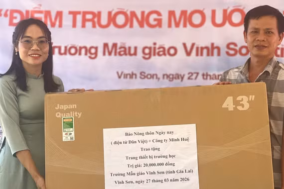 Khánh thành “Điểm trường mơ ước” tại xã vùng cao Vĩnh Sơn