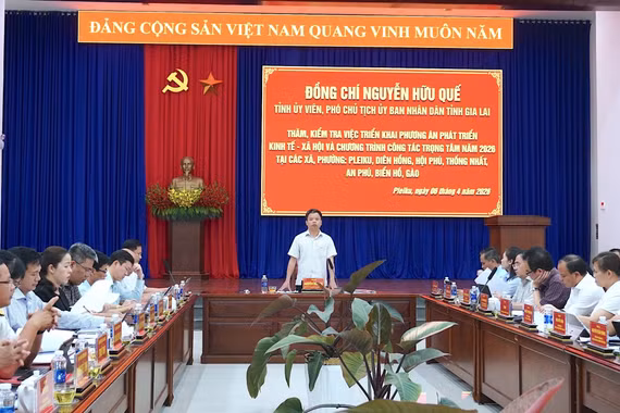 Phó Chủ tịch UBND tỉnh Nguyễn Hữu Quế làm việc với 7 xã, phường phía Tây Gia Lai