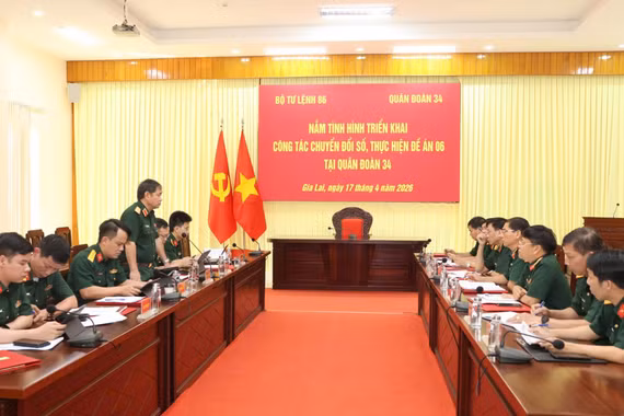 Bộ Tư lệnh 86 kiểm tra công tác chuyển đổi số tại Quân đoàn 34