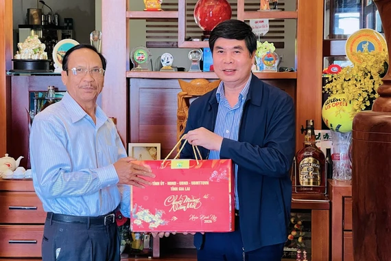 Phó Chủ tịch UBND tỉnh Lâm Hải Giang thăm, tặng quà nguyên lãnh đạo tỉnh và người có công