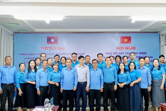 Trao đổi hợp tác giữa Liên đoàn Lao động tỉnh Gia Lai và Liên hiệp Công đoàn tỉnh Champasak