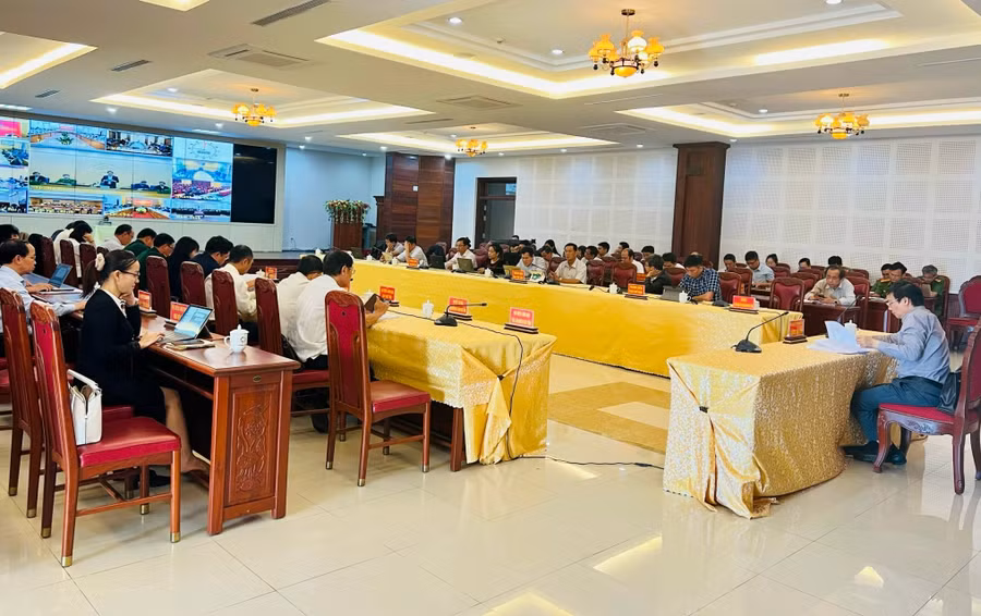 Quang cảnh hội nghị tại điểm cầu Gia Lai. Ảnh: Lam Nguyên