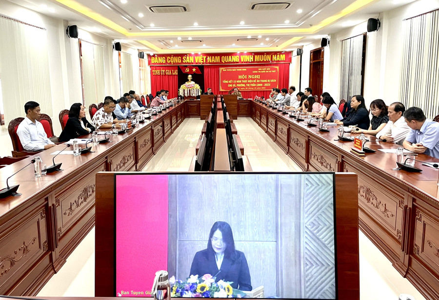 Quang cảnh hội nghị tại điểm cầu Gia Lai. Ảnh: Lam Nguyên