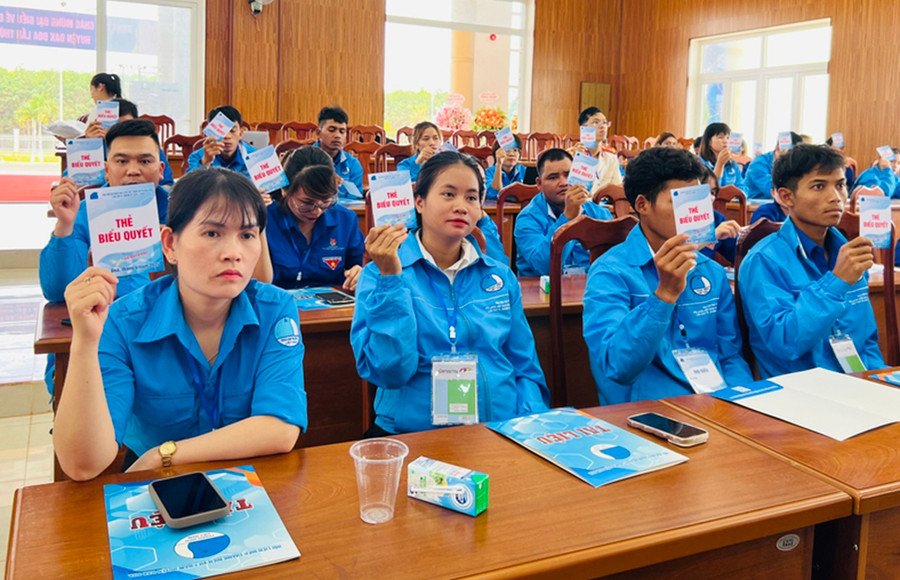 Các đại biểu hiệp thương chọn cử Ủy ban Hội LHTN Việt Nam huyện Đak Đoa khóa VI, nhiệm kỳ 2024-2029. Ảnh: P.L Các đại biểu hiệp thương chọn cử Ủy ban Hội LHTN Việt Nam huyện Đak Đoa khóa VI, nhiệm kỳ 2024-2029. Ảnh: P.L