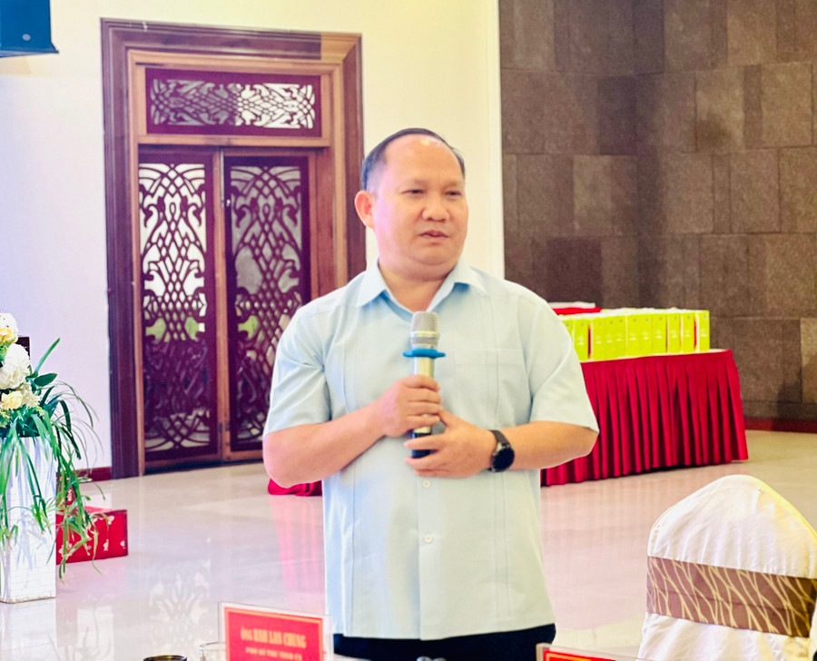 Phó Bí thư Tỉnh ủy Rah Lan Chung phát biểu tại buổi gặp mặt. Ảnh: P.L Phó Bí thư Tỉnh ủy Rah Lan Chung phát biểu tại buổi gặp mặt. Ảnh: P.L