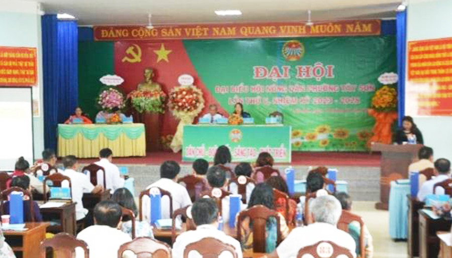 Quang cảnh Đại hội Đại biểu Hội Nông dân phường Tây Sơn (TP. Pleiku) nhiệm kỳ 2023-2028. Ảnh: Hoàng Cư