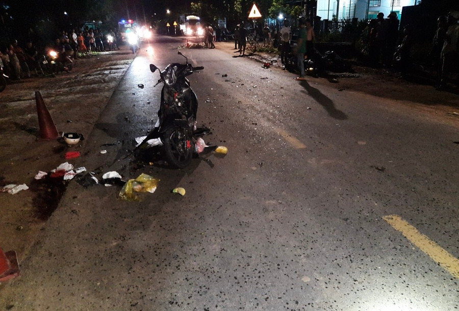 Hiện trường vụ tai nạn giao thông. Ảnh: Người dân cung cấp